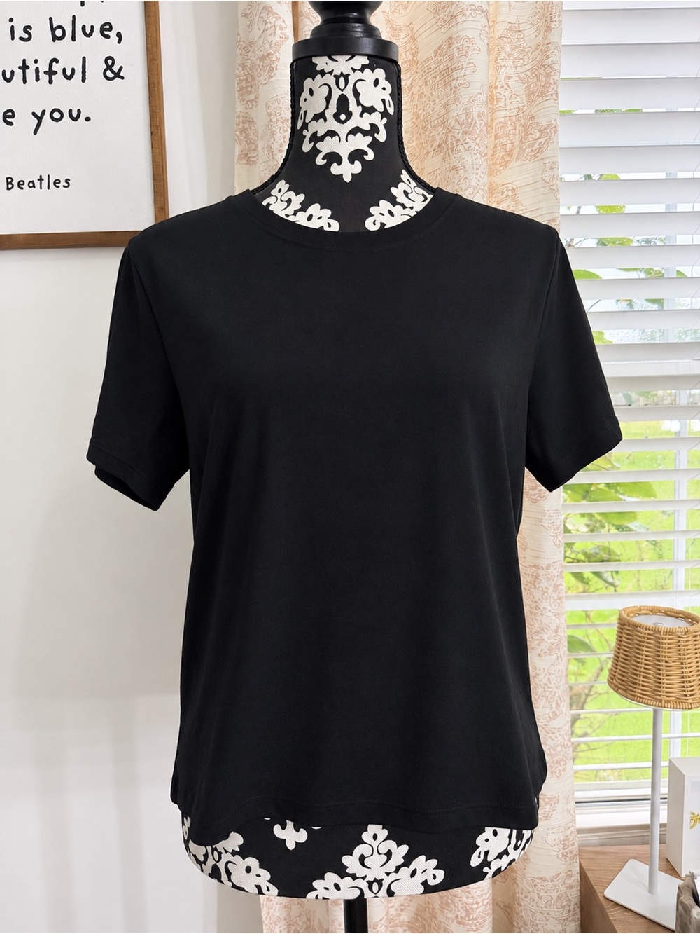 Quince 100% CottonBlack Women’s Crewneck Short Sleeve Top - Classic Everyday Tee